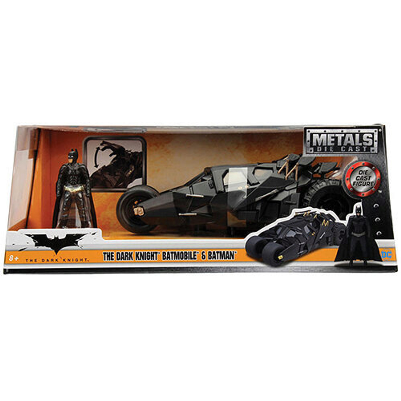2008 Dark Knight Batmobile & Diecast Batman 1:24 Scale