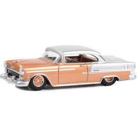 1955 Chevrolet Bel Air Custom Coupe (Lot #1275.1) - Rose Gold and Silver 1:64 Scale Main  