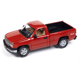 2003 Chevy Silverado Truck Single Cab Short Bed Fleetside - Victory Red 1:64 Scale Main  