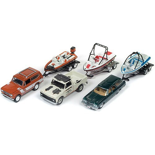 Johnny Lightning Fish and Ski Tow and Trailer Diecast Collection - version B 164 Scale Diecast Model by Johnny Lightning 17896NX Johnny Lightning Fish and Ski Tow and Trailer Diecast Collection - version B 164 Scale Diecast Model by Johnny Lightning 17896NX