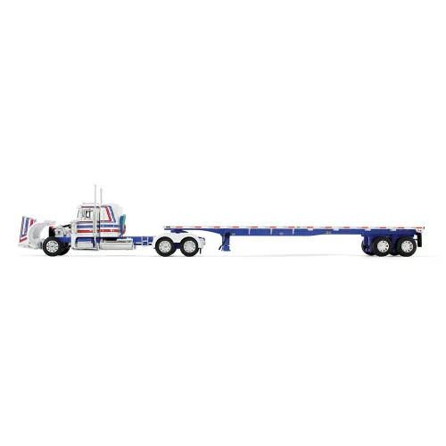 Peterbilt Bicentennial 359 Flat Top Sleeper & 48' Flatbed Alt Image 3