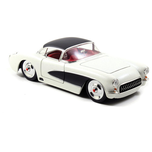 1957 Chevy Corvette - White & Black 1:24 Scale Alt Image 4