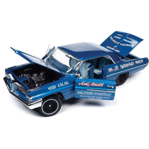 1962 Pontiac Catalina Hardtop Legends of the Quarter Mile Ensign Blue 1:18 Scale Alt Image 1