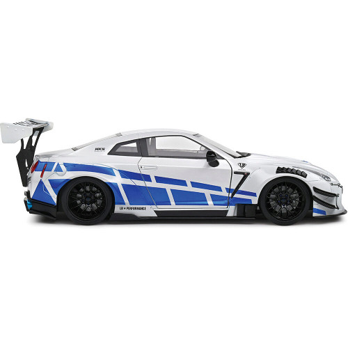 2024 Nissan GT-R (R35) W/ Liberty Walk Body Kit 2.0 - Silver 1:18 Scale Alt Image 4