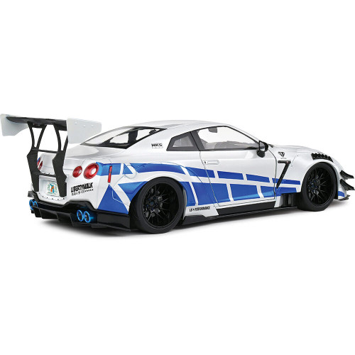 2024 Nissan GT-R (R35) W/ Liberty Walk Body Kit 2.0 - Silver 1:18 Scale Alt Image 7
