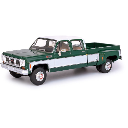 1973 GMC Sierra Grande 3500 Crew Cab Dually - Glenwood Green and Frost White Main Image