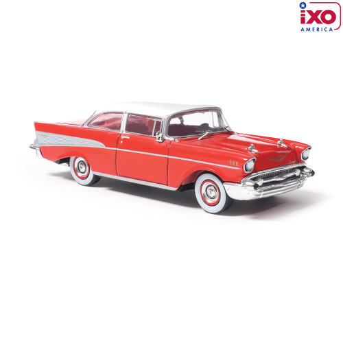 1957 Chevrolet Bel Air Sedan - Matador Red and India Ivory Alt Image 2