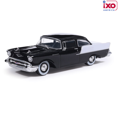 1957 Chevrolet One-Fifty Sedan - Onyx Black and India Ivory 1:64 Scale Main Image 1957 Chevrolet One-Fifty Sedan - Onyx Black and India Ivory 1:64 Scale Main Image
