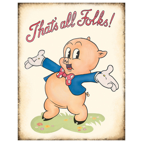 Looney Tunes Porky Pig Metal Sign Main Image