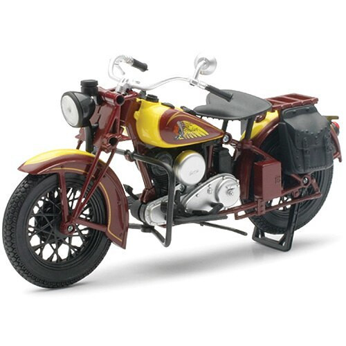 New-Ray Toys 1934 Indian Scout Sport Motorcycle 112 Scale Diecast Model by New-Ray Toys 17246NX