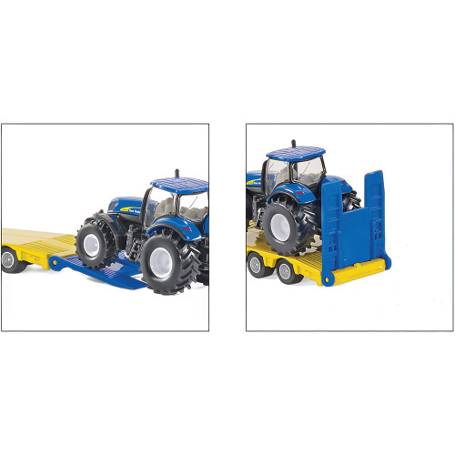 Tractor Trailer Truck With New Holland Tractors Alt Image 4