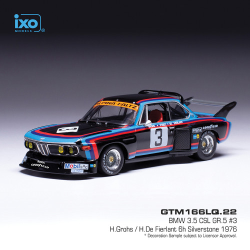BMW 3.5 CSL Gr.5 #3 H.Grohs - H.De Fierlant  6H Silverstone 1:43 Scale Main Image