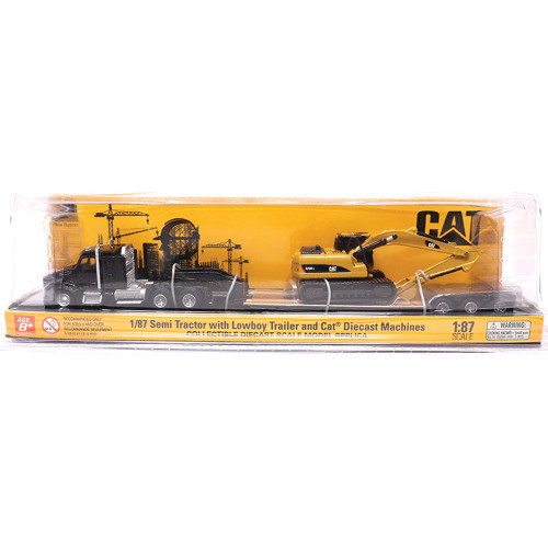 Kenworth T880s SBFS Sleeper Tandem Tractor Lowboy Trailer & Caterpillar 320D L Hydraulic Excavator 1:87 Scale Alt Image 7