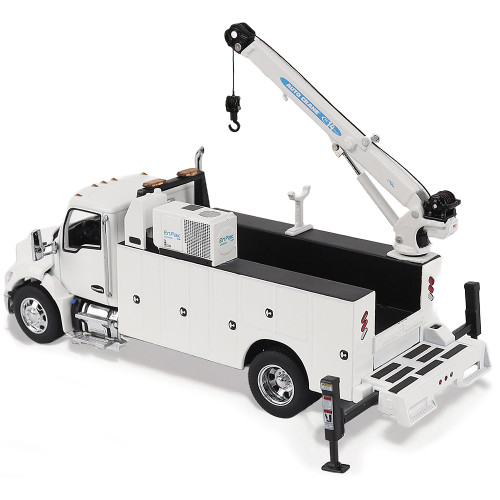 Kenworth T380 Auto-Crane Titan85-Body HC14-Crane Work Truck with Miller EnPak - White 1:50 Scale Alt Image 1