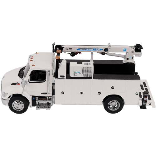 Peterbilt Model 536 Auto-Crane Titan85-Body HC14-Crane Work Truck with Miller EnPak - White 1:50 Scale Alt Image 7