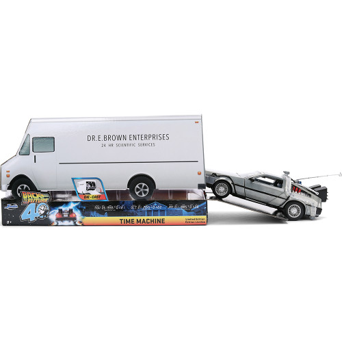 Back to the Future 40th Anniversary DeLorean Time Machine w/Doc Brown's Truck Alt Image 8