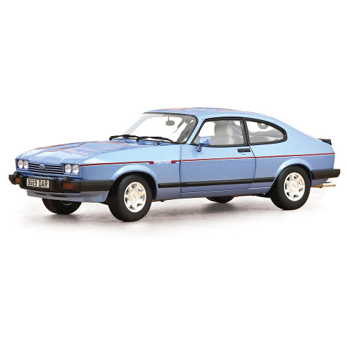 1984 Ford Capri Mk.III 2.8 Injection RHD - Paris Blue Metallic 1:18 Scale Main Image