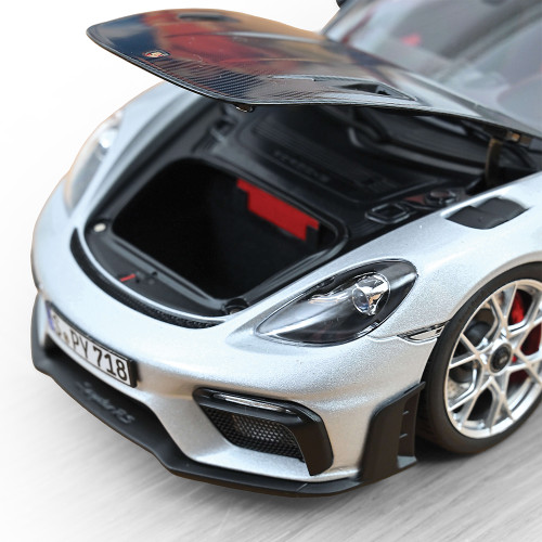 2023 Porsche 718 Spyder RS w/ Weissach Pack - Silver 1:18 Scale Alt Image 4