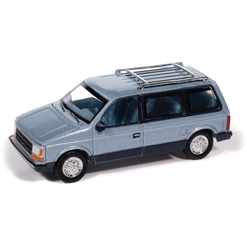 1987 Plymouth Voyager - Ice Blue Poly 1:64 Scale Main Image
