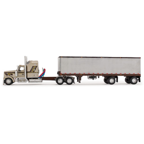 Kenworth W900L Aerodyne Sleeper & Vintage Trailer - Red's Favorites 1:64 Scale Alt Image 3