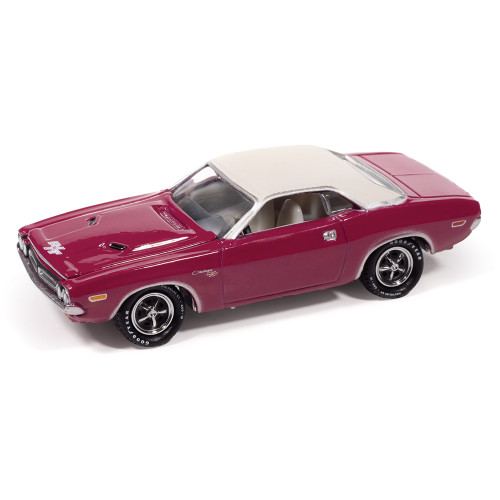 1971 Dodge Challenger R/T - Panther Pink w/White Top 1:64 Scale Main Image