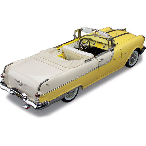1955 Pontiac Star Chief Open Convertible - White Mist / Avalon Yellow 1:18 Scale Alt Image 4
