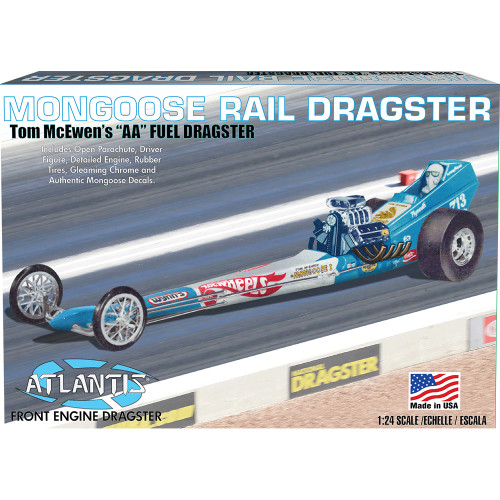 Tom McEwen Mongoose Front Engine Rail Dragster - Model Kit 1:24 Scale Main Image Tom McEwen Mongoose Front Engine Rail Dragster - Model Kit 1:24 Scale Main Image