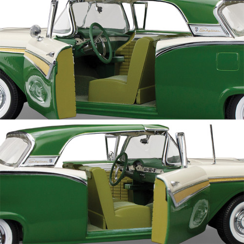 1957 Ford Fairlane 500 Skyliner - Cumberland Green/Colonial White 1:18 Scale Alt Image 5