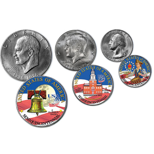 America's 250th Anniversary Commemorative 3 Coin Colorized Collection  Main Image