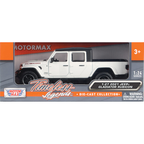 Jeep Gladiator Rubicon - Soft Top - White 1:27 Scale Alt Image 6