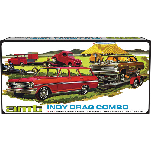 Indy Drag Combo (Chevy II Wagon Funny Car and Trailer) 1:25 Scale Main Image