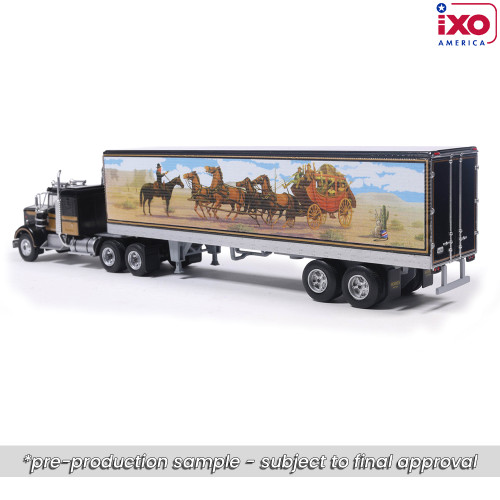1976 Kenworth W900 - Black With Western Trailer 1:64 Scale Alt Image 3