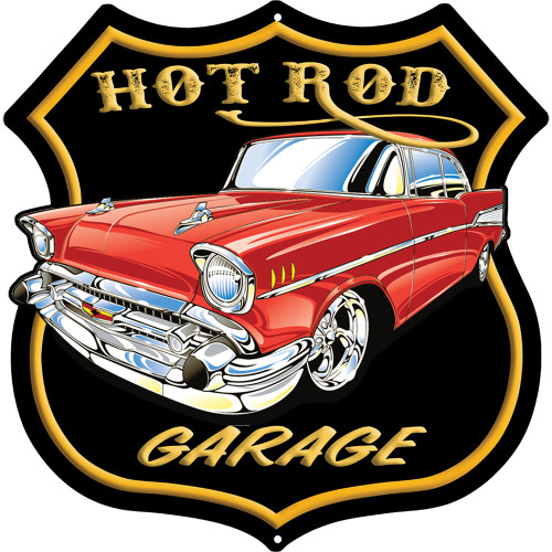 Bel Air Hot Rod Garage Metal Sign Main Image