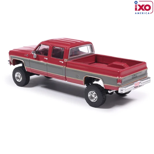 1977 GMC Sierra Grande K2500 Crew Cab Wideside - Dark Red Metallic and Silver Special Two-Tone - Lifted Alt Image 3