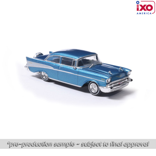 1957 Chevrolet Bel Air Sedan with Continental Kit - Harbor Blue Alt Image 2