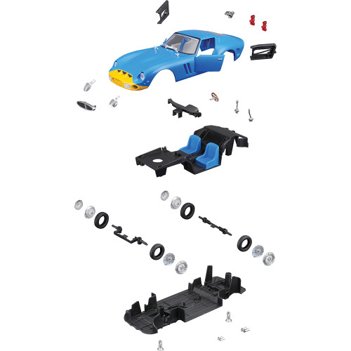 Ferrari 250 GTO Diecast Model Kit - Blue 1:24 Scale Alt Image 8