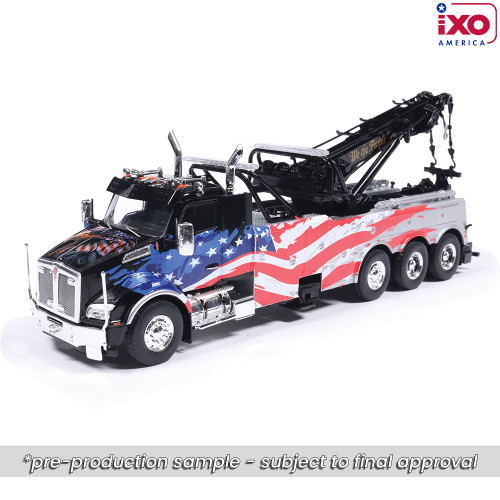 Kenworth T880 Wrecker - Black With American Flag Main Image