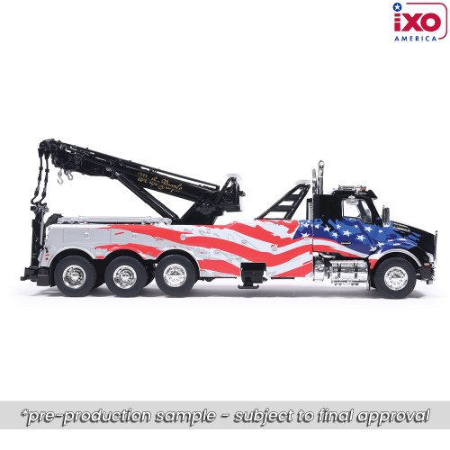 Kenworth T880 Wrecker - Black With American Flag Alt Image 7