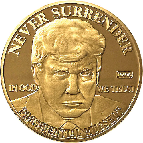 Trump Mug Shot 2Gold Tone Coin Alt Image 1
