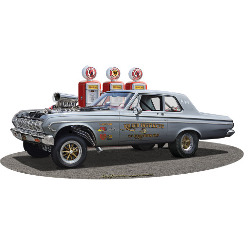 1964 Plymouth Gasser Cutout Sign by Larry Grossman Main Image