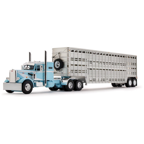 Peterbilt Model 351 36” Vintage Sleeper & Wilson Livestock Trailer 1:64 Scale Main Image