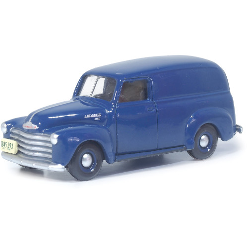 1950 Chevrolet 3100 Panel Van - Mariner Blue 1:87 Scale Main Image