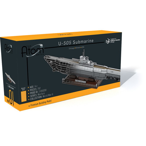 U-505 Submarine Building Block Model - 797 Pieces Alt Image 1