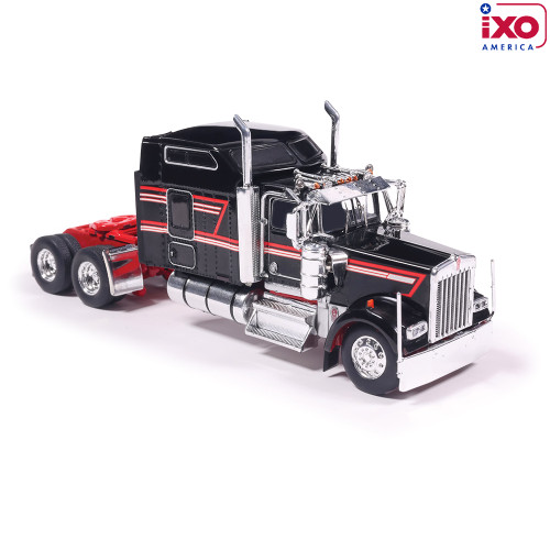 1990 Kenworth W900 - Black With Stripe 1:64 Scale Alt Image 2