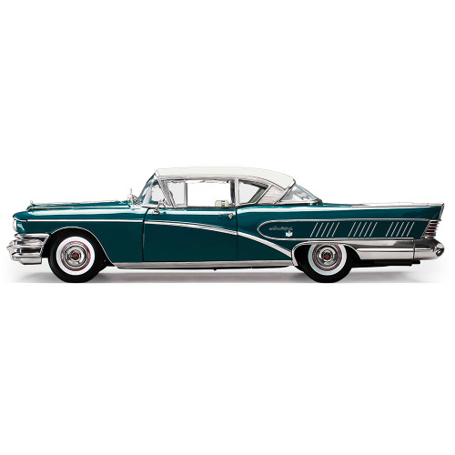 1958 Buick Limited Riviera Coupe -Glacier White / Dark Turquoise Poly Alt Image 3