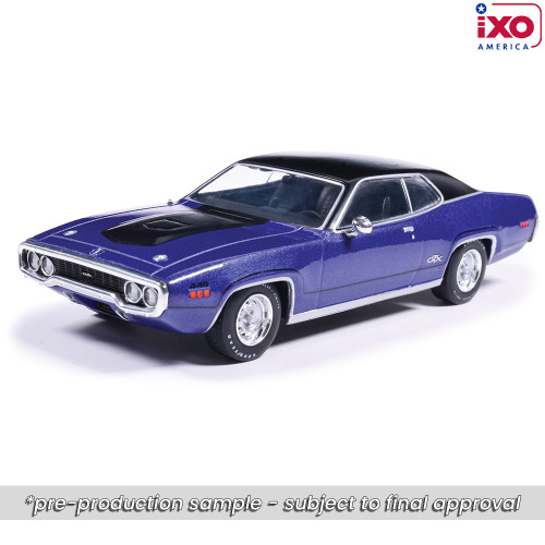 1971 Plymouth GTX Runner - Metallic Purple 1:43 Scale Main Image