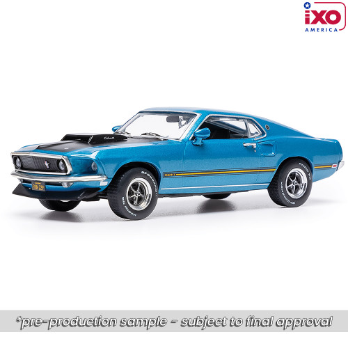 1969 Ford Mustang Mach 1 - Metallic Blue 1:43 Scale Main Image