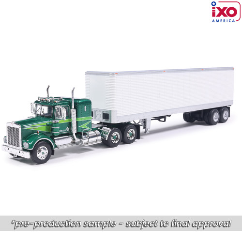 1974 Kenworth W-925 - Green With White Trailer 1:64 Scale Diecast