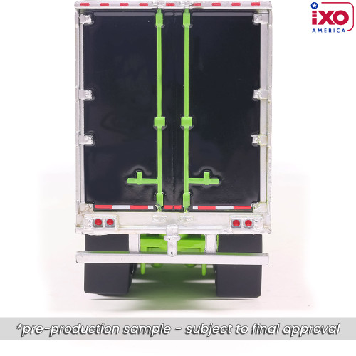 1990 Kenworth W900 with Refer Van - Neon Green and Black Alt Image 6