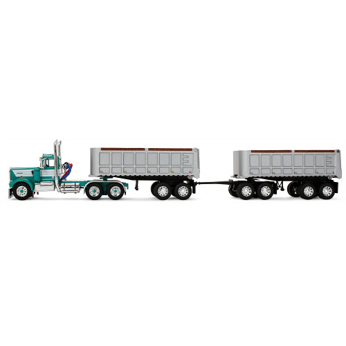 Kenworth W900A Day Cab & 22' Dual End Dump Trailers Alt Image 3